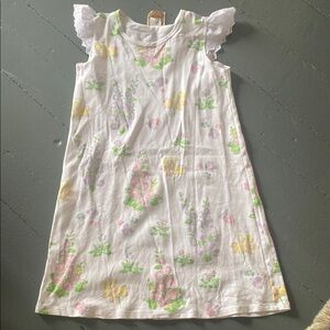 Floral girls dress - White with Multicolor Print